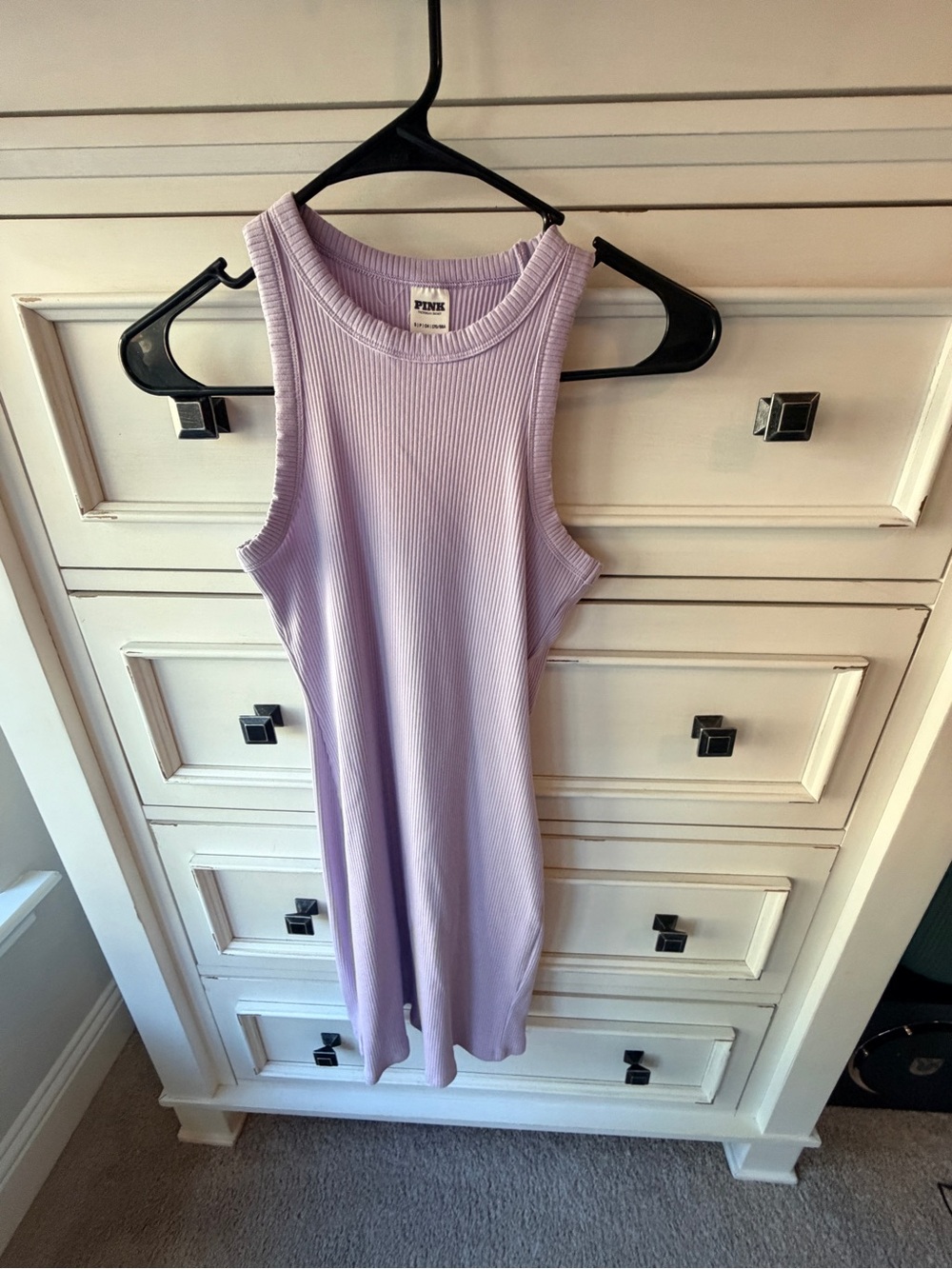 PINK VS Crewneck ribbed tank top